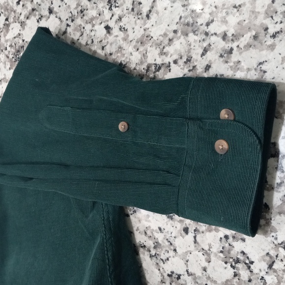 IVY CREW Classics Men's Long Sleeve Button-Down Green Thin Corduroy Shirt Sz XXL - Picture 8 of 16